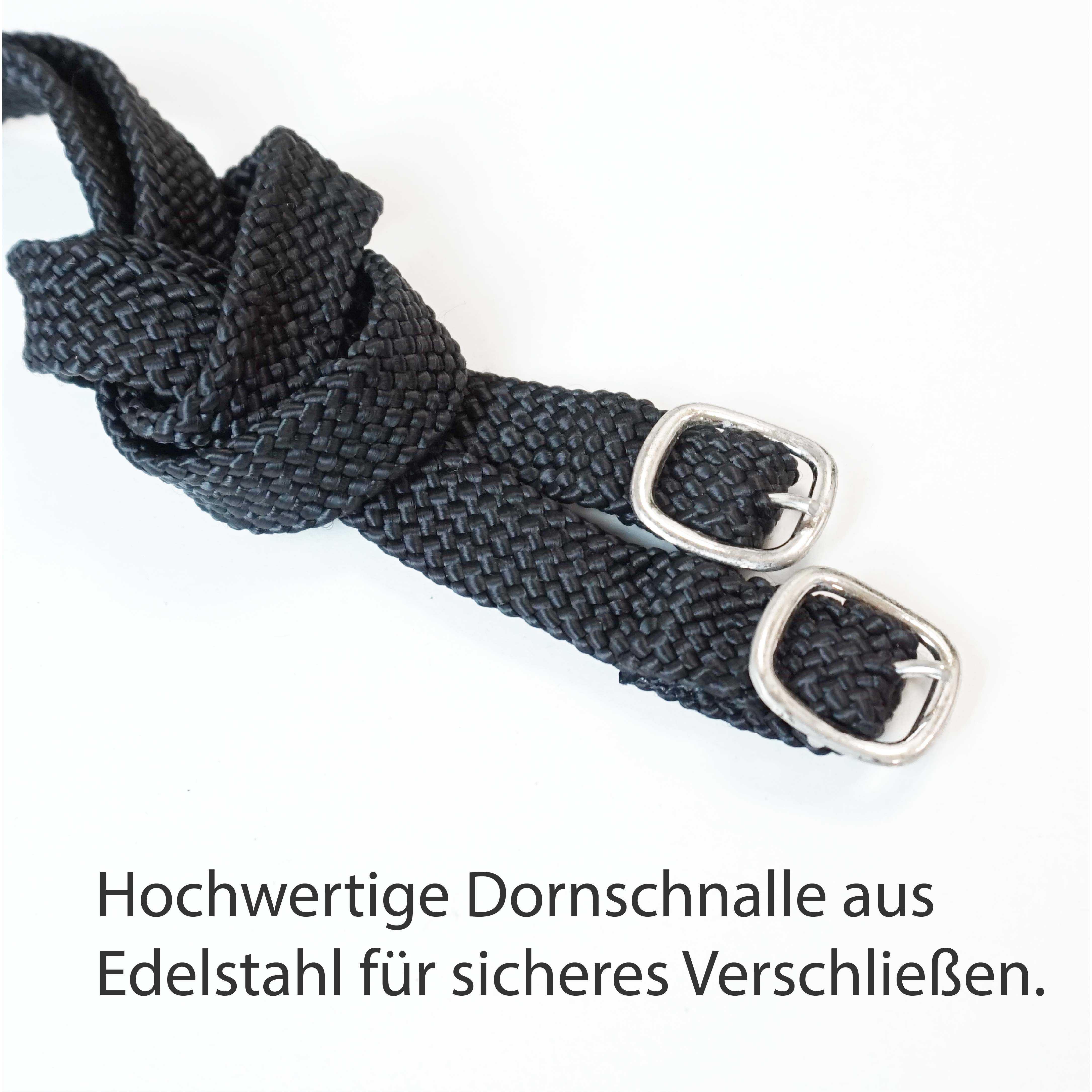 Sporenriemen in schwarz 2 Stück, größenverstellbar